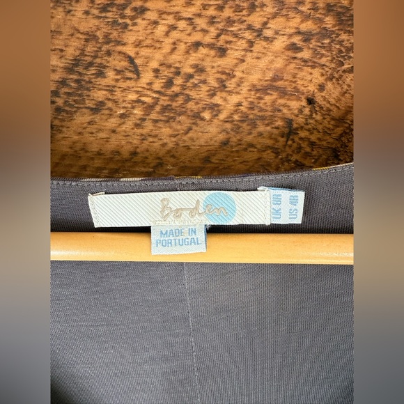 Boden Floral Gray, Yellow and Purple Knit Dress - Size 4 - Picture 6 of 8